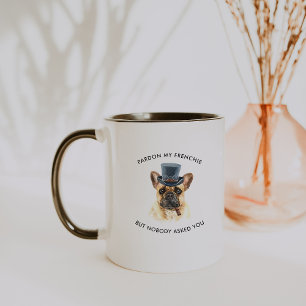 Mug Pardonnez mon Frenchie Cute Watercolor French Buld