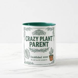 Mug Parent de Plantes Fou · Art Botanique Humoristique