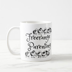 Mug Parentalité freerange avec design en avant-plan