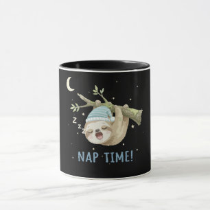 Mug Paresseux Mignon Endormi "L'Heure de la Sieste !"