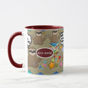 Mug Paresseux Mignon Motif Brun Drôle Citation Fais-le