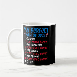 Mug Parfait 4 juillet Jouer aux jeux vidéo Patriote Jo