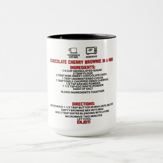 Mug Parfait Cadeau / Chocolat Cherry Brownie Dans Une  (Centre)