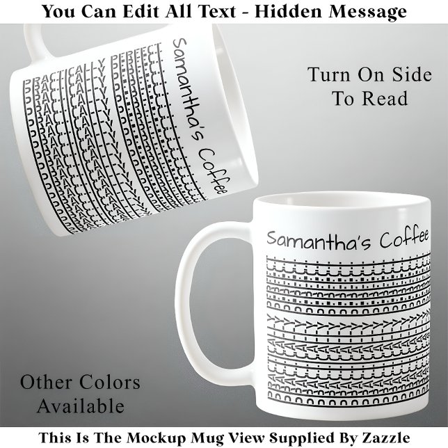 Mug Parfaitement Parfait & Message Caché Nom 137BW (Créateur téléchargé)