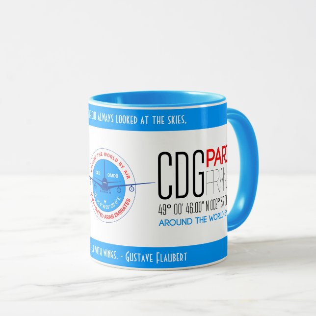 Mug Paris, France (Devant droit)