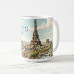 Mug Paris France Voyage Art Rétro