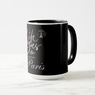 Mug Paris rose, & noir 