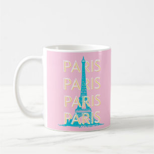Mug Paris Travel Art, Travel Art, Preppy, Rose