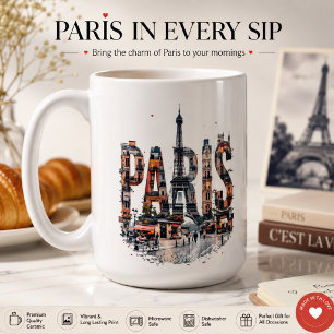 Mug Paris ville amoureuse pleine couleur tshirt