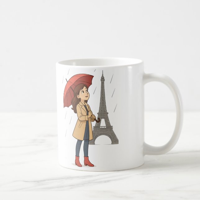 Mug Parisian Wonder" – Dziewczyna z parasolką pod Wież (Droite)
