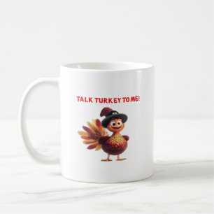 Mug Parle dinde à moi drôle de conception de Thanksgiv
