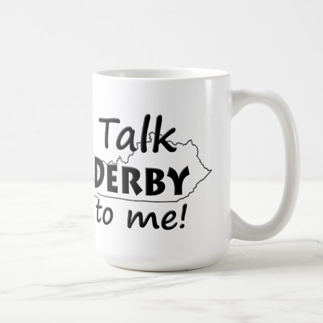 Mug Parlez-Derby moi des fans de course de cheval de | (Droite)
