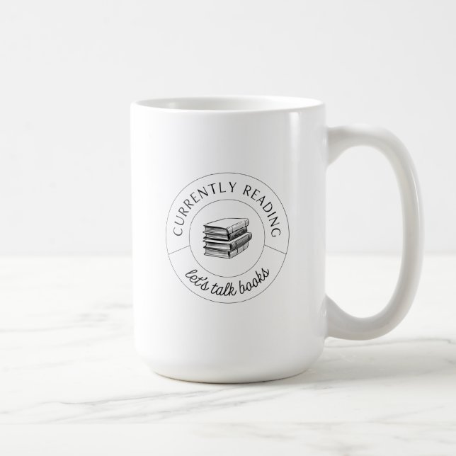 Mug Parlons de livres en noir (Droite)