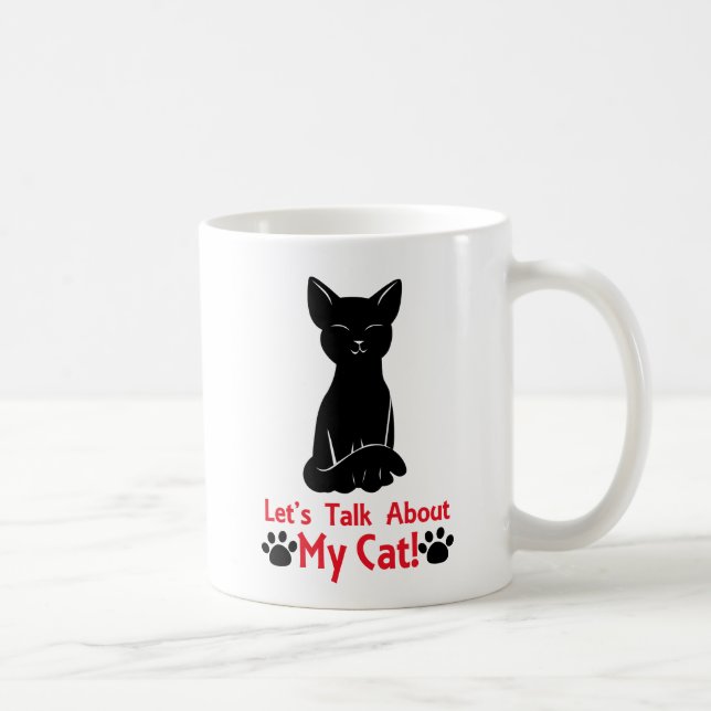Mug Parlons de mon chat (Droite)