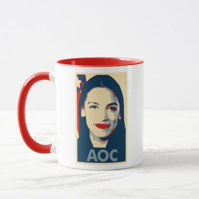 Mug Parodie politique d'affiche de l'Alexandrie Ocasio (Gauche)
