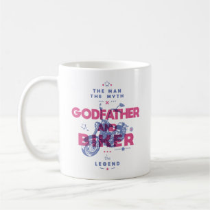 Mug Parrain et motard l'homme le mythe la légende