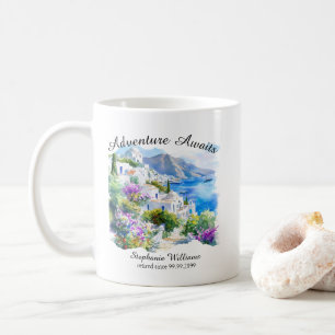 Mug Parti de retraite Colorful Grèce Village Océan