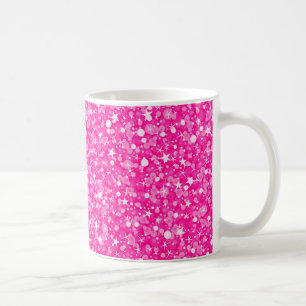 Mug Parties scintillant Blanche Et Rose Chaud