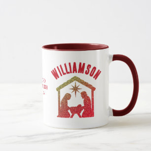 Mug Parties scintillant chrétienne personnalisée Nativ