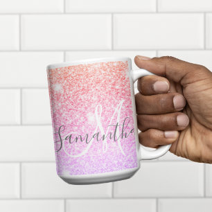 Mug Parties scintillant colorée moderne étincelle Nom 