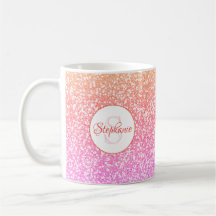 Parties scintillant Corail rose Rose Gold Round Mo