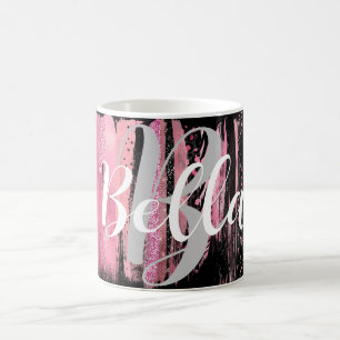 Mug Parties scintillant d'aquarelle rose blanc Paint à
