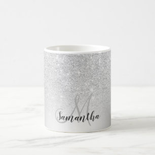 Mug Parties scintillant d'argent ombre métallique feui