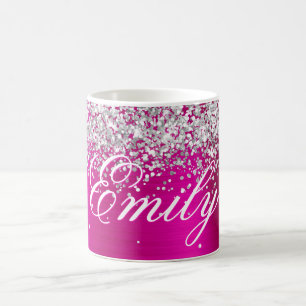 Mug Parties scintillant d'argent personnalisée à huile