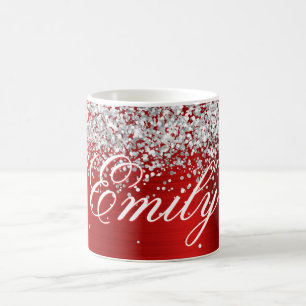 Mug Parties scintillant d'argent personnalisée Pile ro