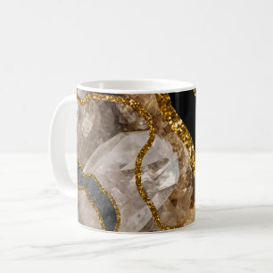 Mug Parties scintillant de la Géode d'âge noir et or