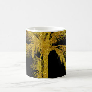 Mug Parties scintillant des Faux Gold de Palm Silhouet