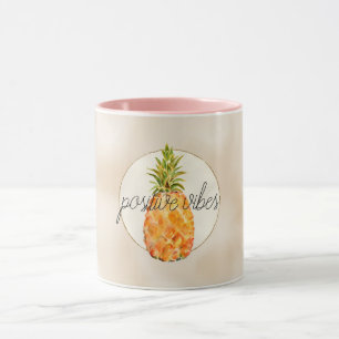 Mug Parties scintillant d'or à ananas tropical