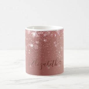 Mug Parties scintillant d'or Rose brossé et métallisé