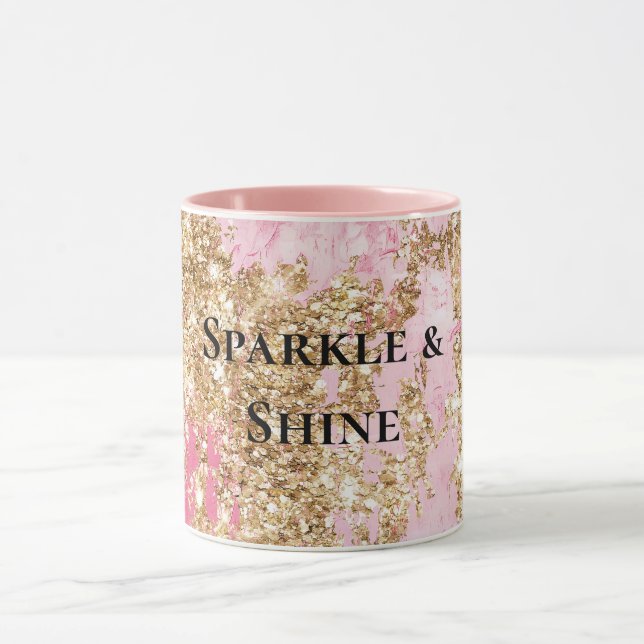 Mug Parties scintillant d'or rose fille (Centre)