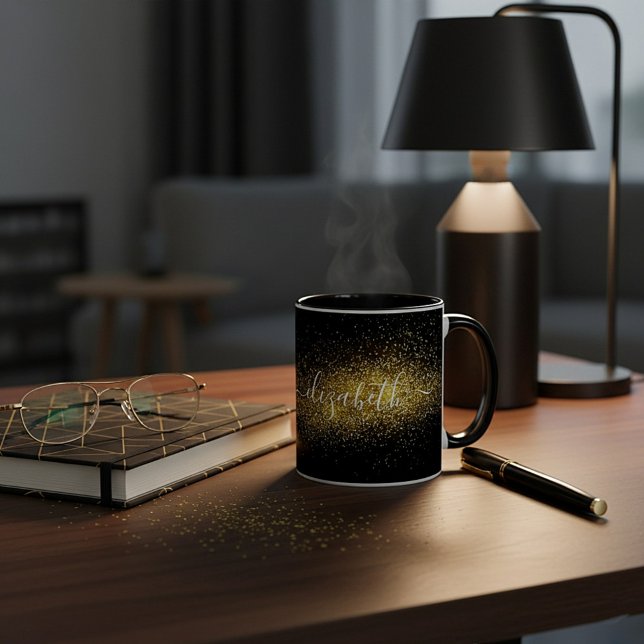 Mug Parties scintillant dorée personnalisée classique (Créateur téléchargé)