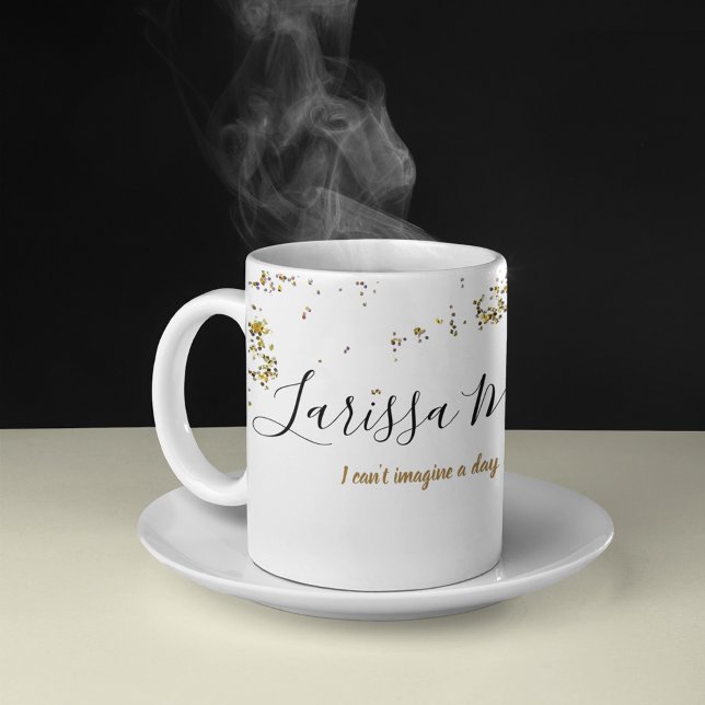 Mug parties scintillant éclaboussée + nom manuscrit él (Créateur téléchargé)