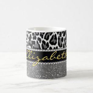 Mug Parties scintillant Empreinte de léopard personna