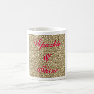 Mug Parties scintillant en or Faux étincelante et bril
