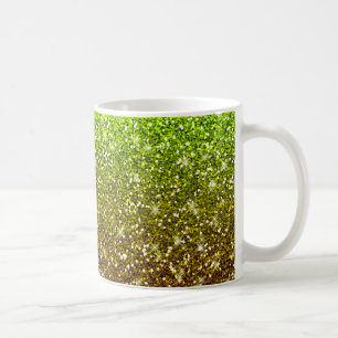 Mug Parties scintillant en or vert clair chatoyantes