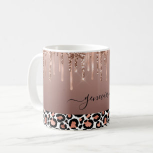 Mug Parties scintillant Léopard Rose Gold Girly