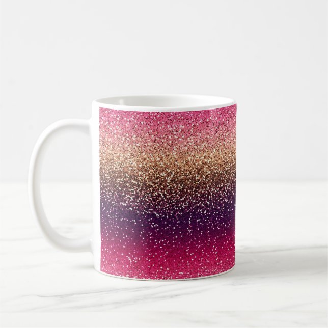Mug Parties scintillant Ombre or rose (Gauche)
