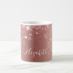 Mug Parties scintillant or Rose brossé brillant métal 