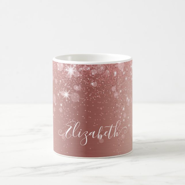 Mug Parties scintillant or Rose brossé brillant métal  (Centre)