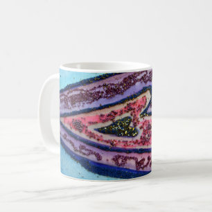 Mug Parties scintillant rose Coeurs pourpres Personnal
