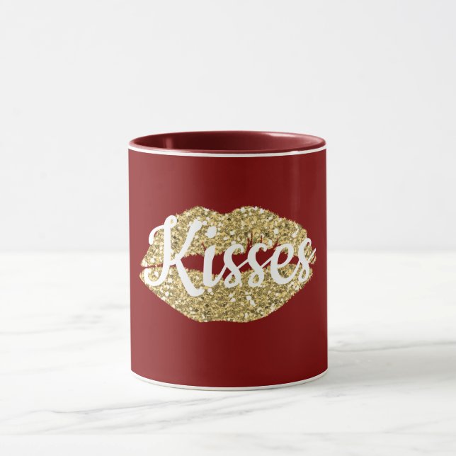 Mug Parties scintillant rouge or lèvres Flirty Kiss (Centre)
