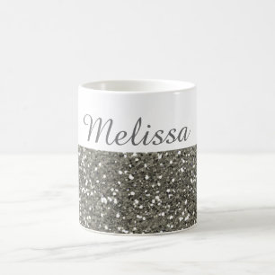 Mug Parties scintillantes argentées Shimmery mon nom