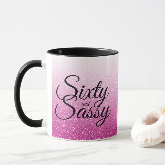 Mug Parties scintillantes roses Ombre 60 et (Avec donut)