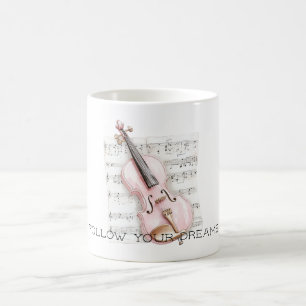 Mug Partition de violon rose