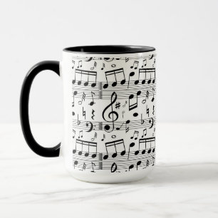 Mug Partitions de musique amusantes Notes d'art de mus