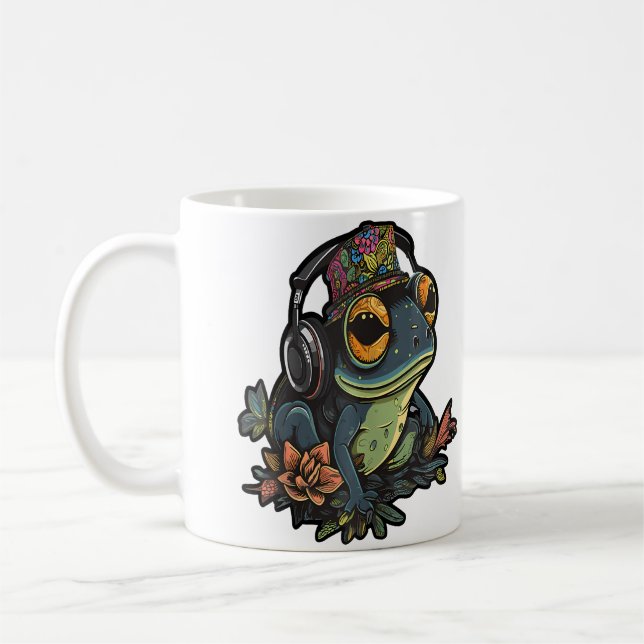 Mug Party Frog Dj Edm Festival Flora Frog Rave (Gauche)